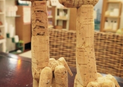 コルク人形「ペアのキリン」