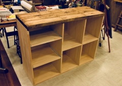 移転までの道のり54「受付カウンターの後ろに置く棚」完成